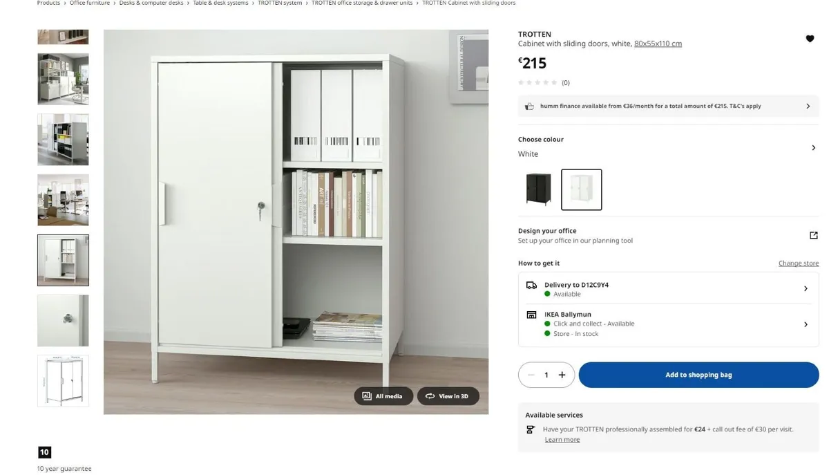 IKEA TROTTEN Lockable Office Storage Cabinets. - Image 3