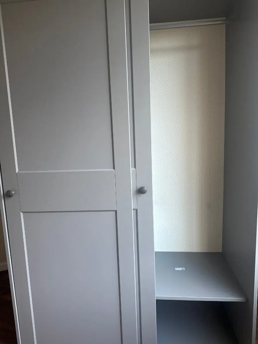 IKEA Huaga Wardrobe Grey - Image 3