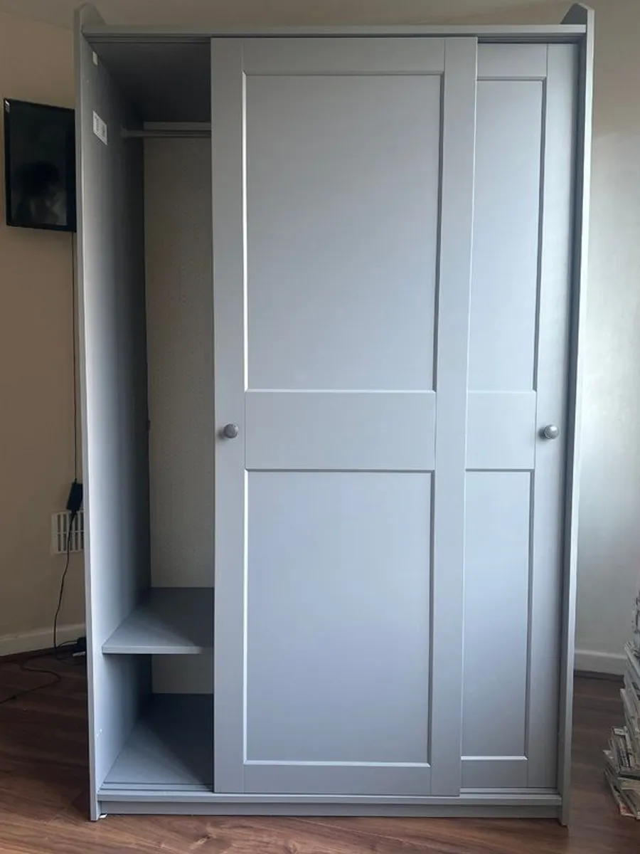 IKEA Huaga Wardrobe Grey - Image 4