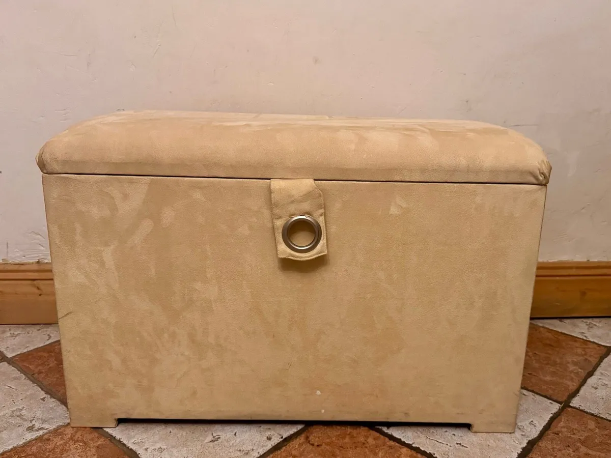 Velvet storage blanket box - Image 1