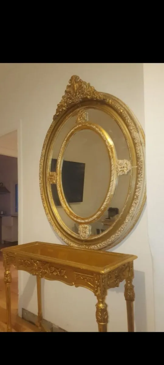 antique victorian gilt mirror 4.5ft x 4ft - Image 2