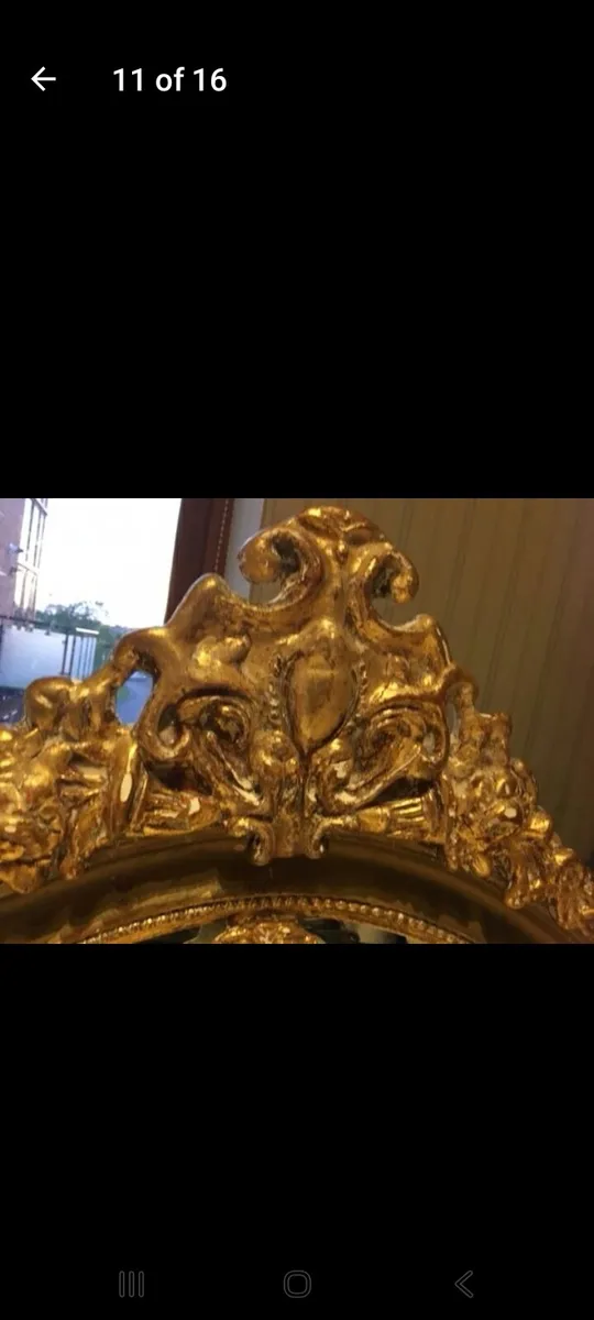 antique victorian gilt mirror 4.5ft x 4ft - Image 4