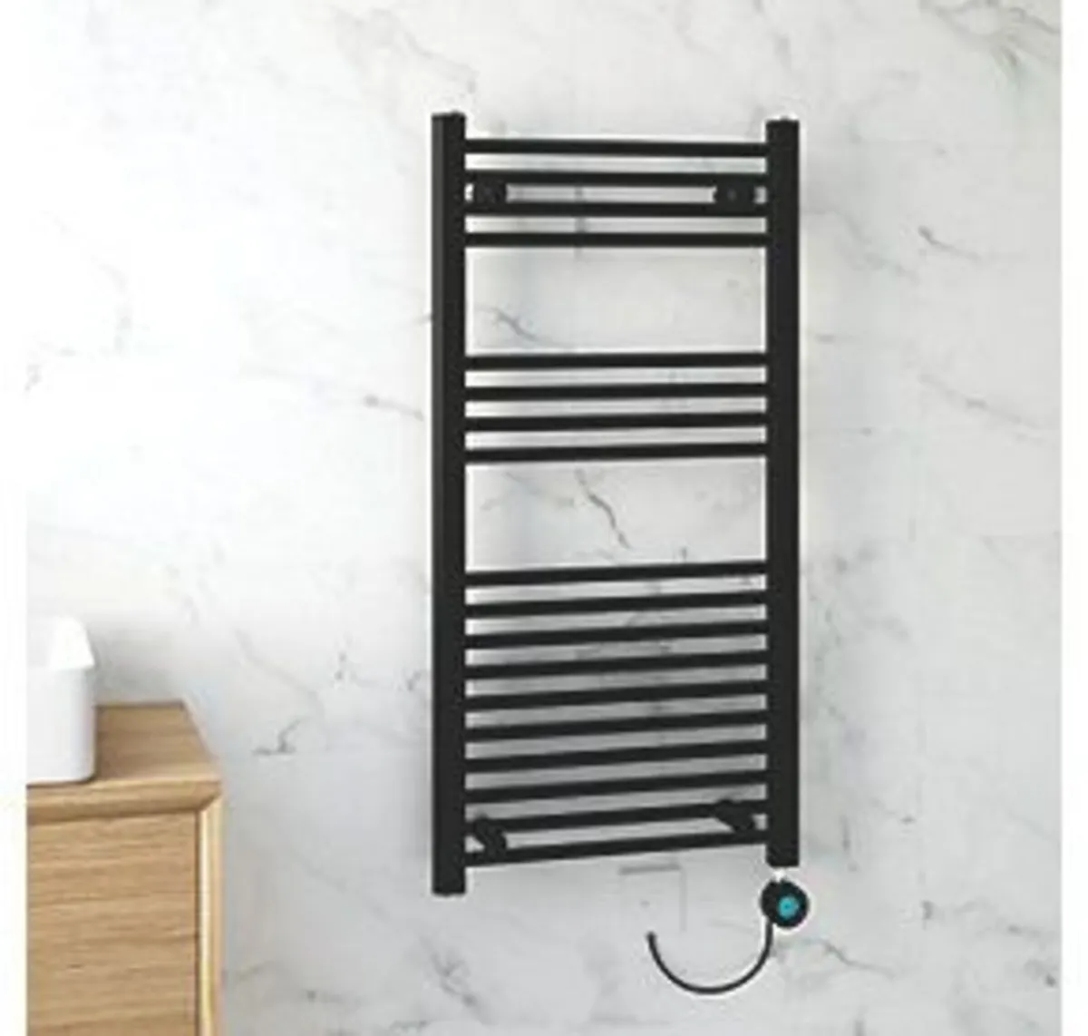 New Screwfix Black Electric Towel Radiator - Image 3