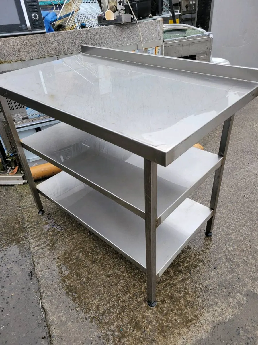 Table Stainless Steel Shelved - Image 1