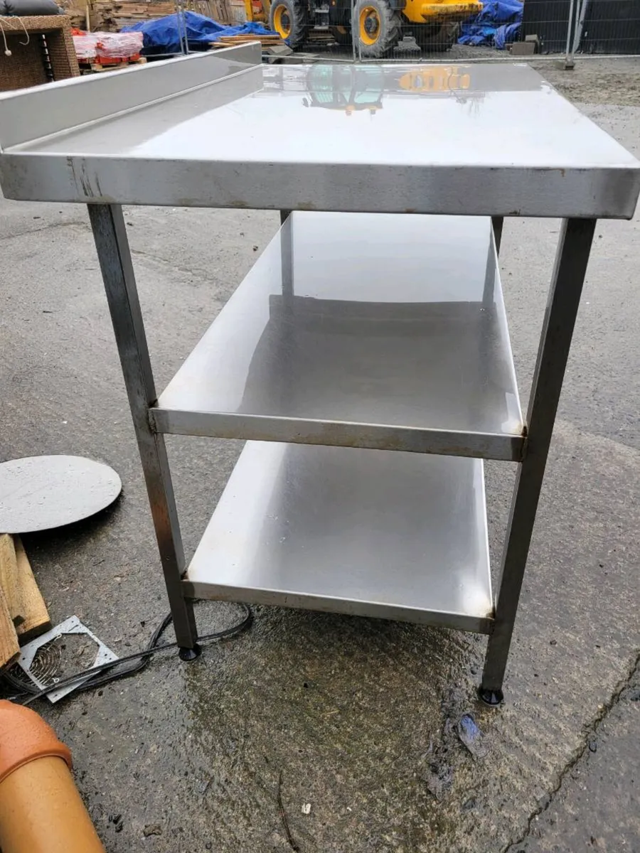Table Stainless Steel Shelved - Image 4