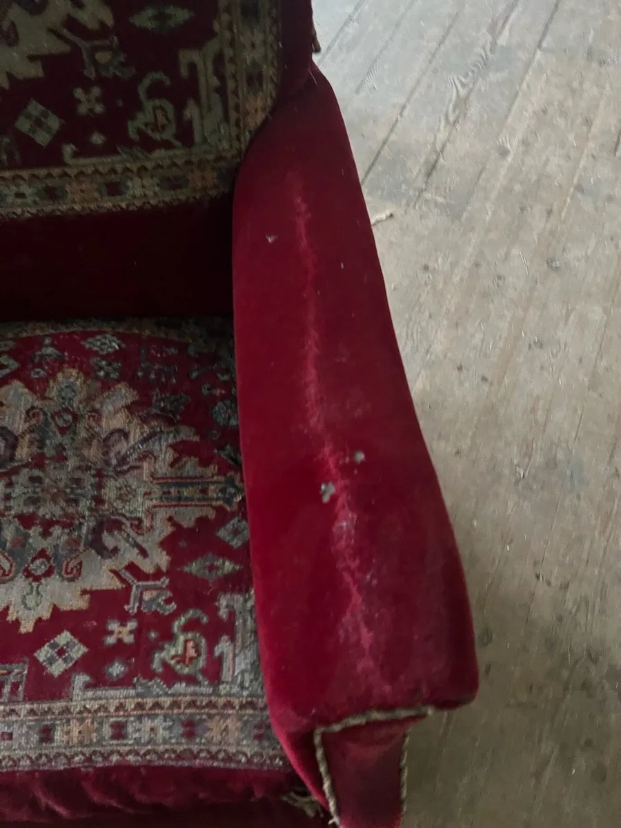antique carpet chair - Image 3
