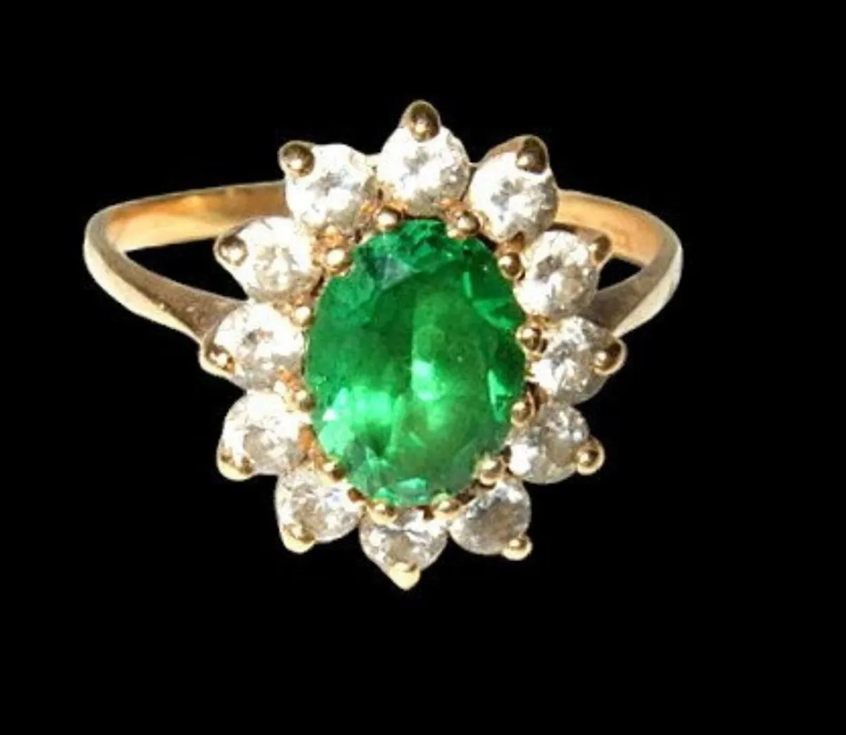 Vintage Hallmarked 14ct Gold Cluster - Image 1