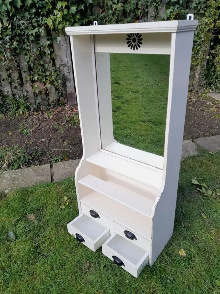 Antique danish wall cabinet - Image 1