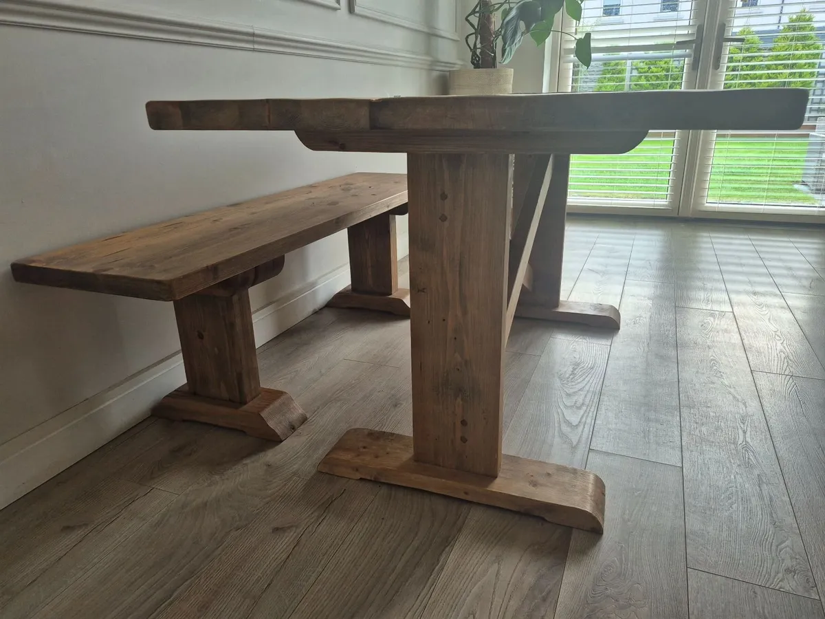 Dining Table and Bench - Image 1