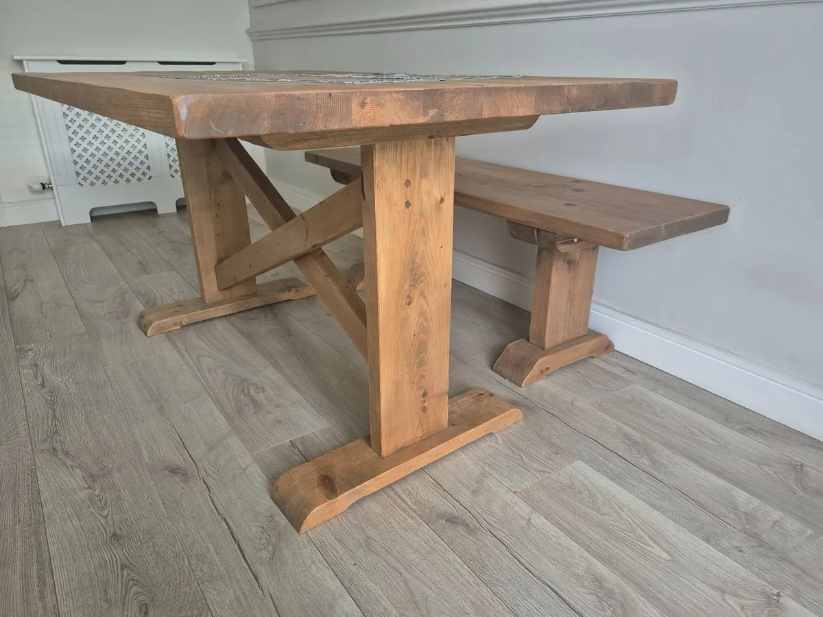 Dining Table and Bench - Image 2