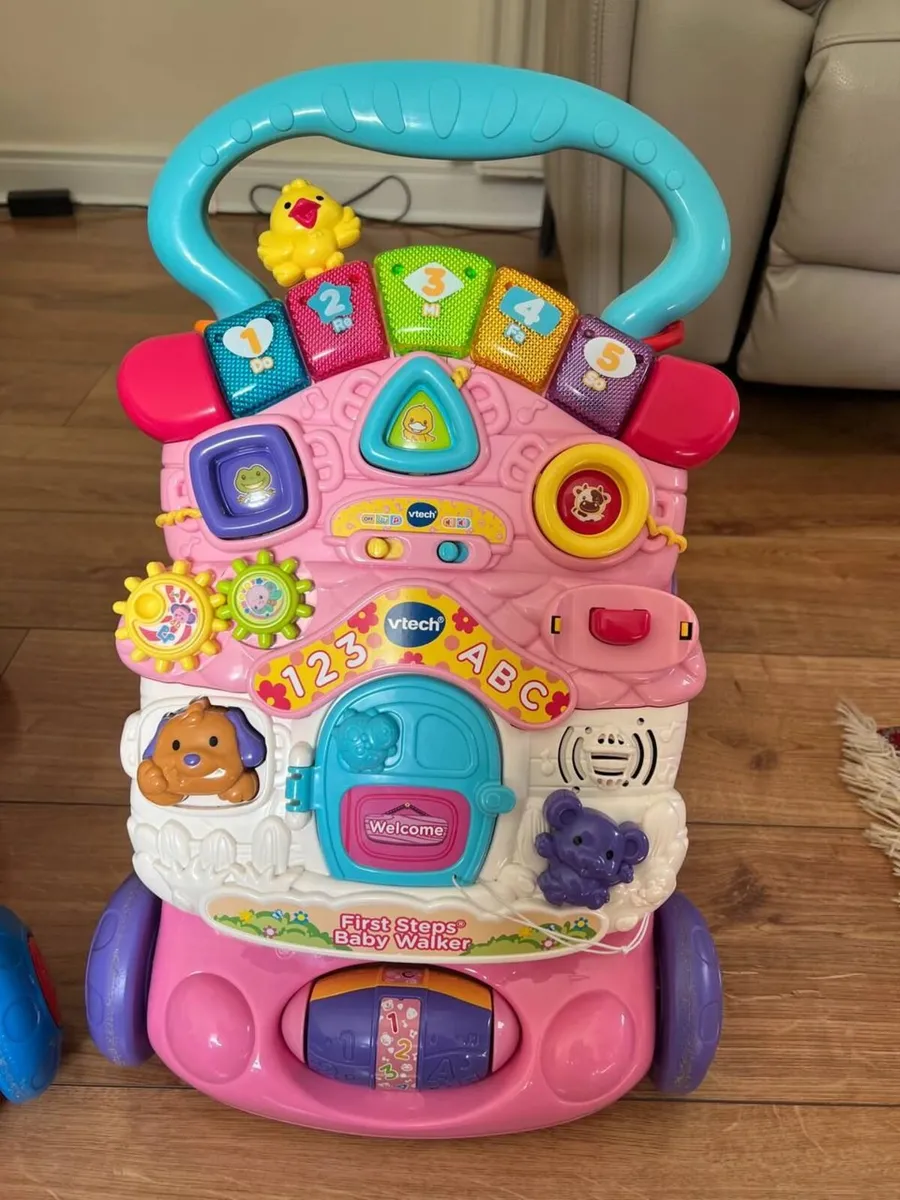 baby walker-  Red and Pink- Baby First steps - Image 2