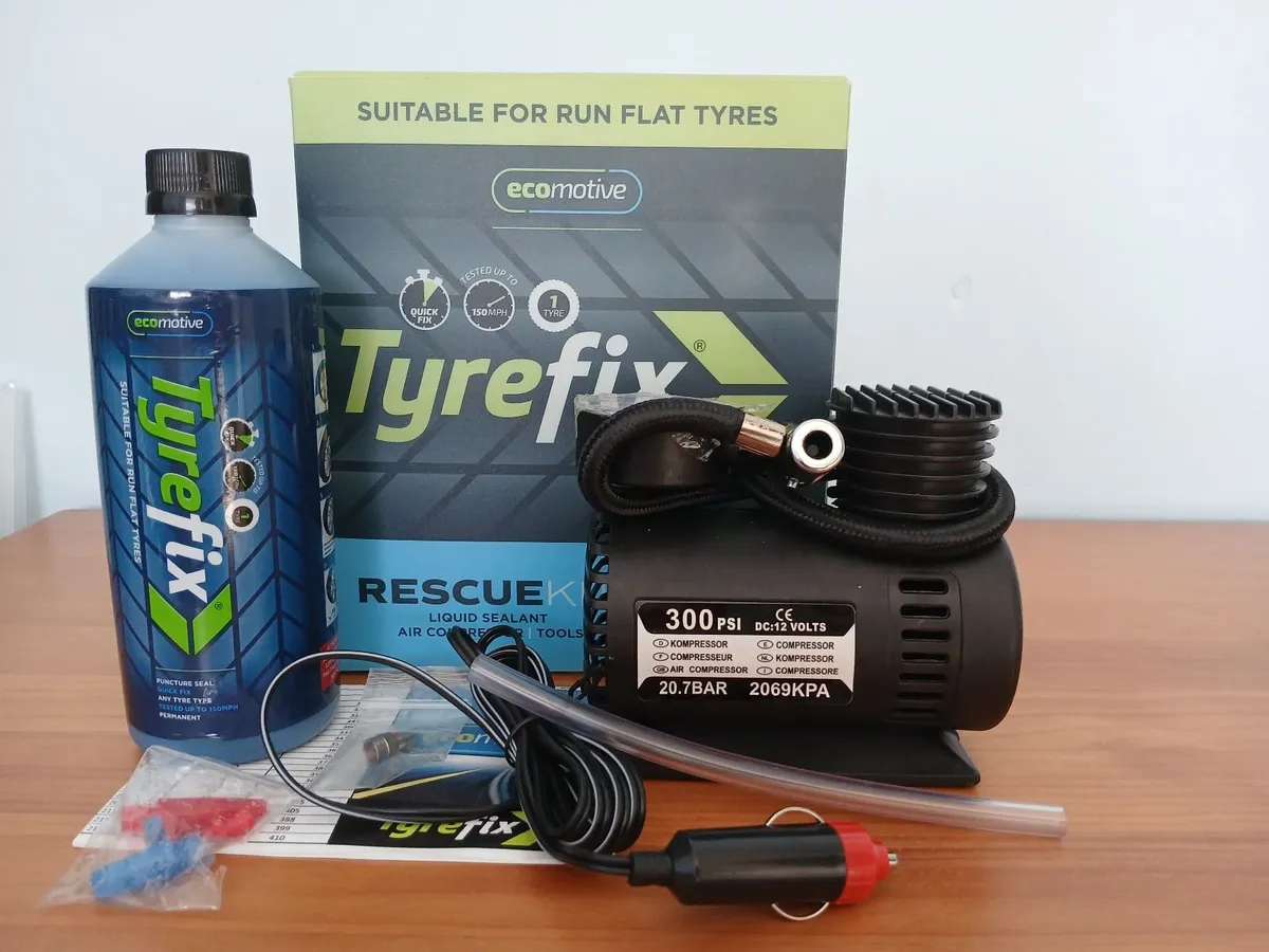 Tyrefix Puncture Repair Kit with Air Compressor - Image 3