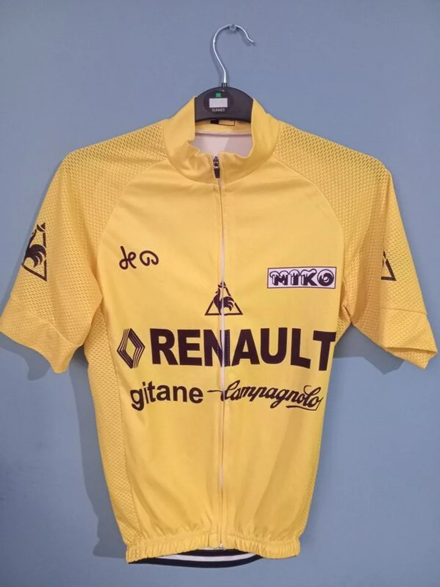 1984 size small TDF Yellow Cycling Jersey - Image 1