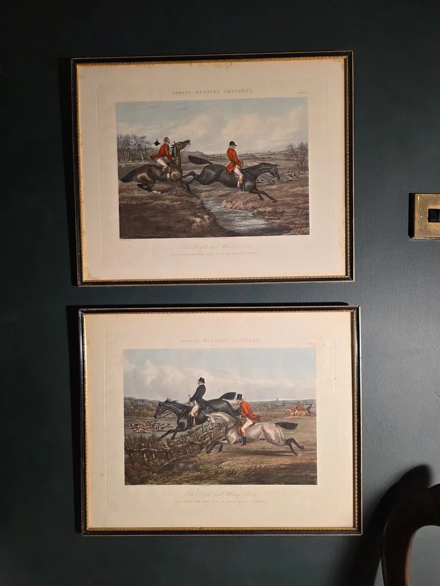 Set of 6 Fores Hunting Sketches - Image 2