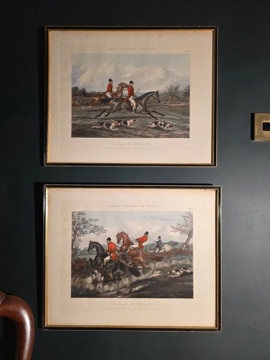 Set of 6 Fores Hunting Sketches - Image 3