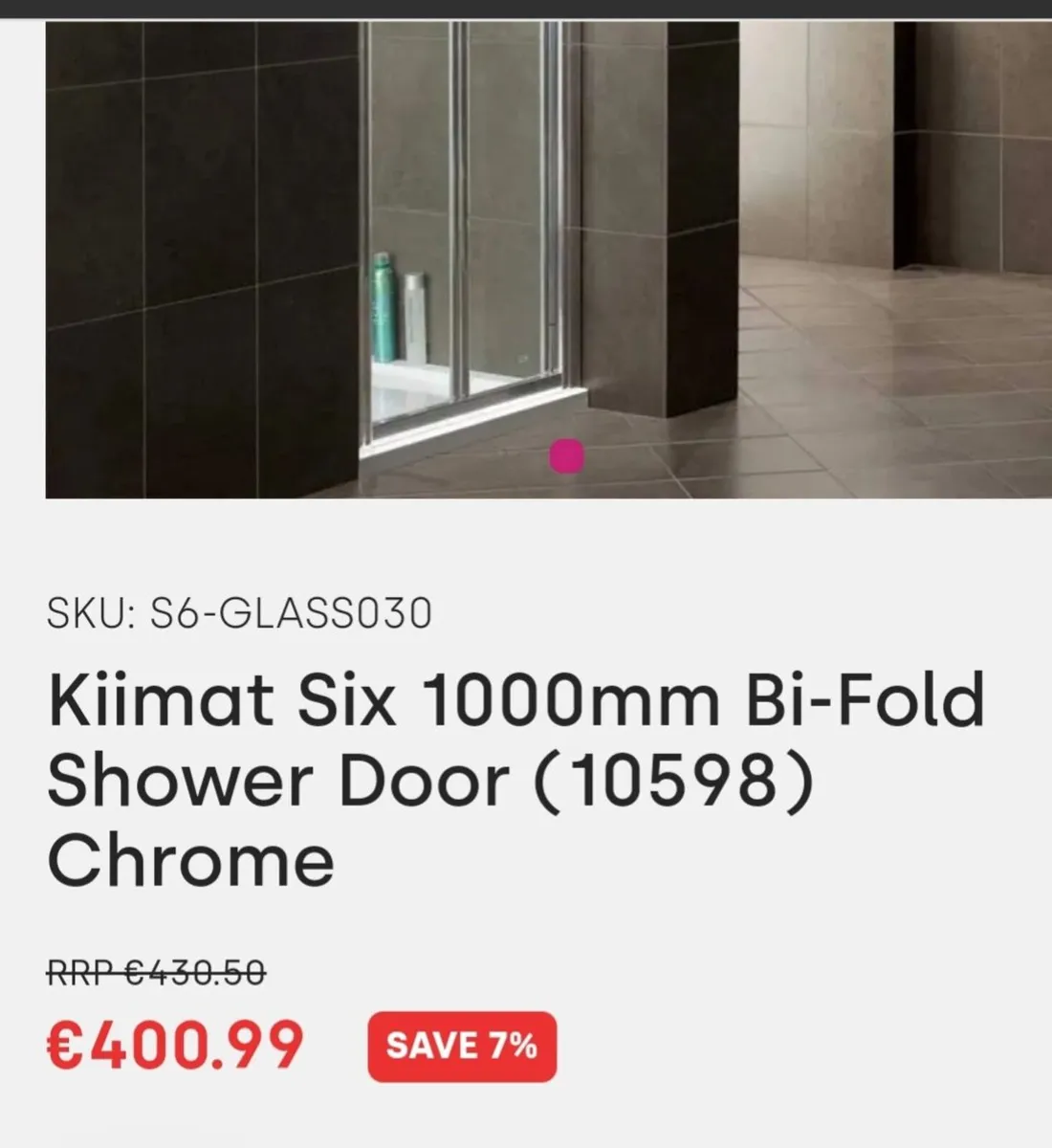 Brand New Bi-Fold Shower Door - Image 1
