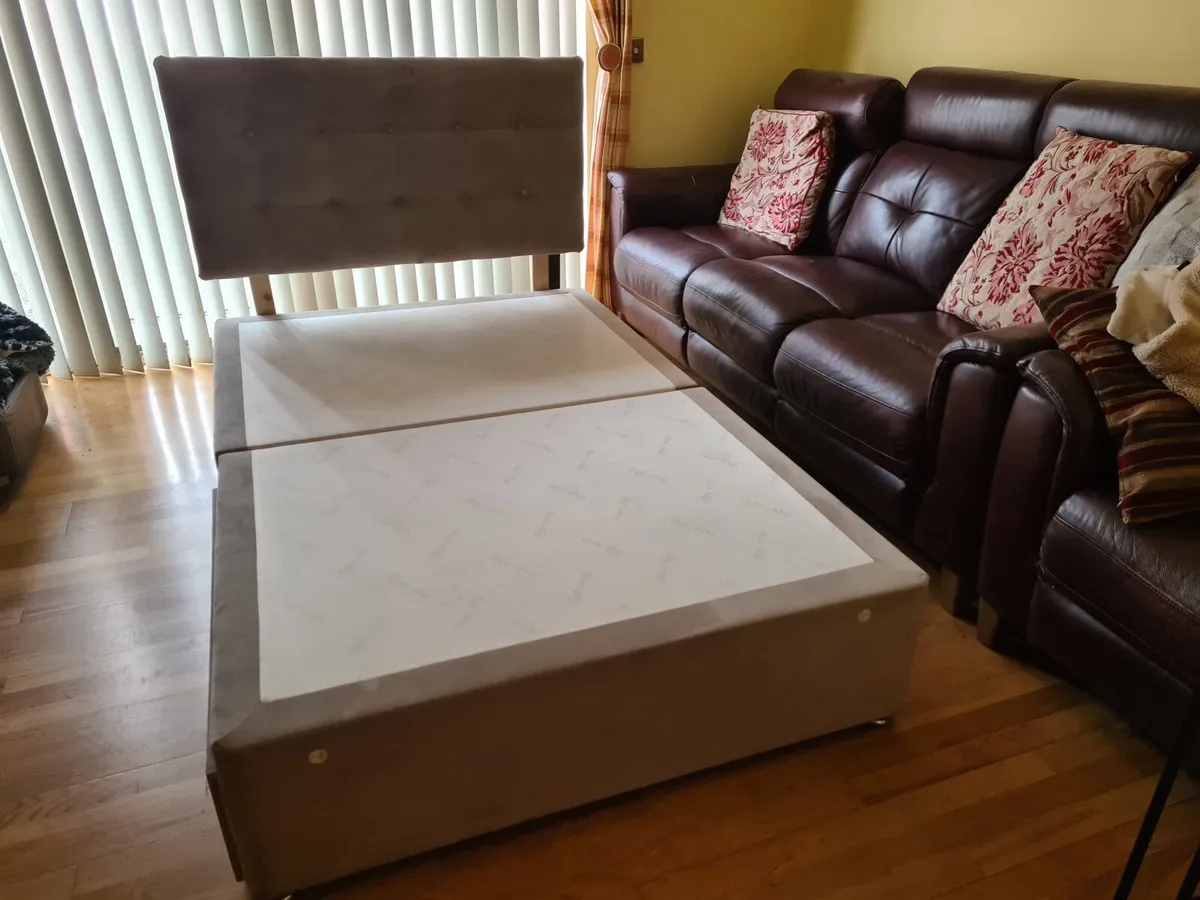 Small Double (4ft) Split-Base Bed & Headboard - Image 1