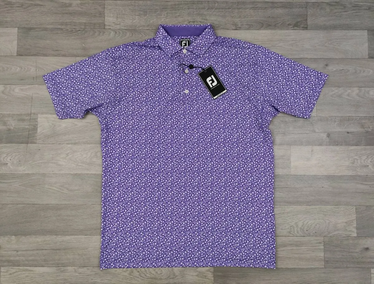NEW FootJoy FJ Patterned Golf Polo Shirt Men's XL - Image 1
