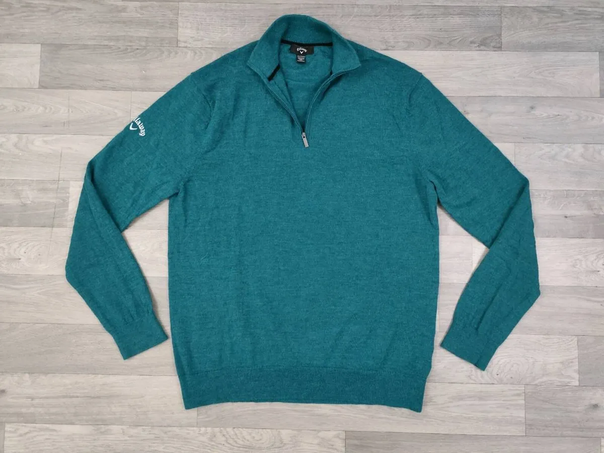 Callaway Merino Wool Golf Half Zip Jumper XXL - Image 1
