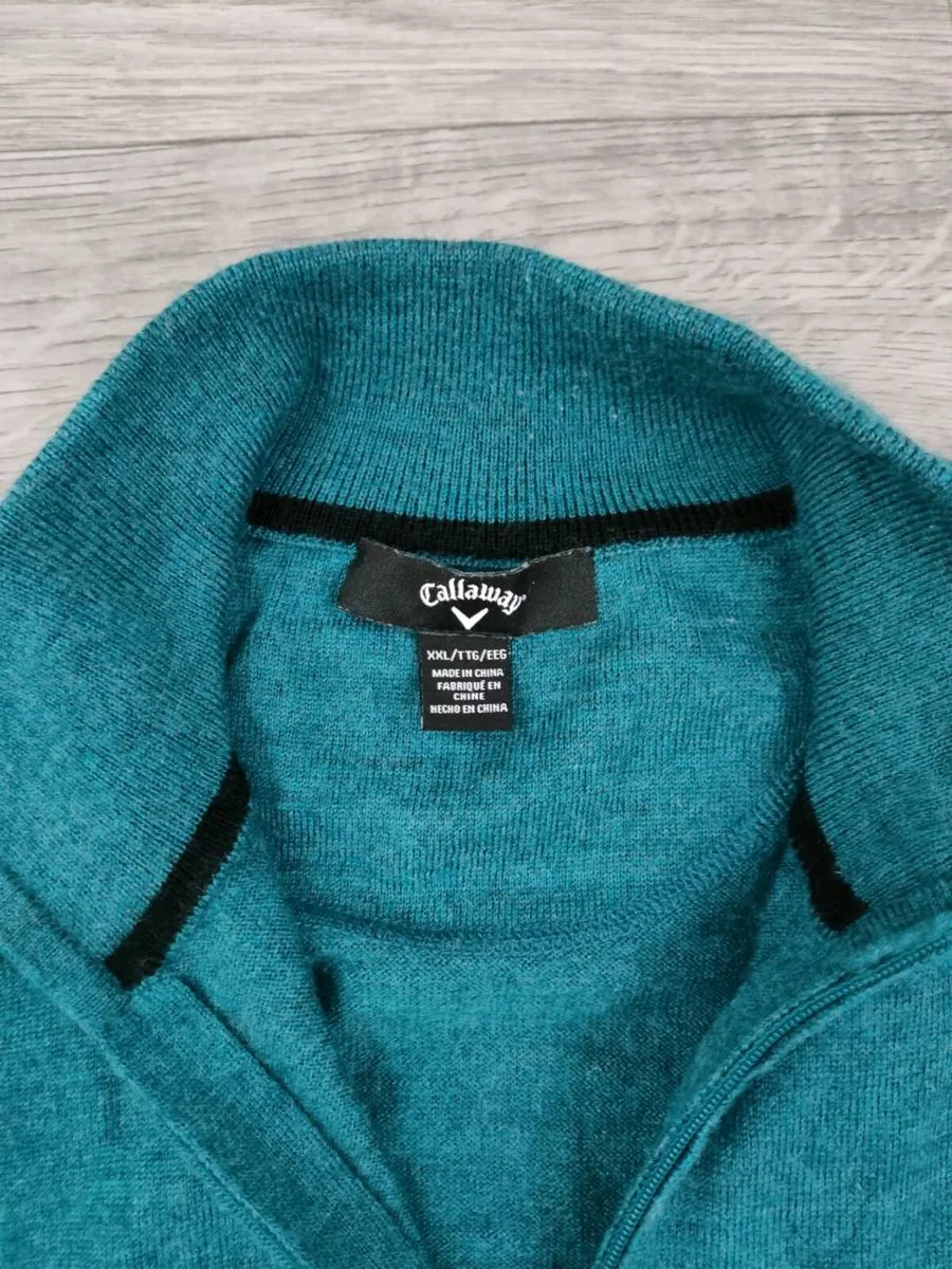 Callaway Merino Wool Golf Half Zip Jumper XXL - Image 4