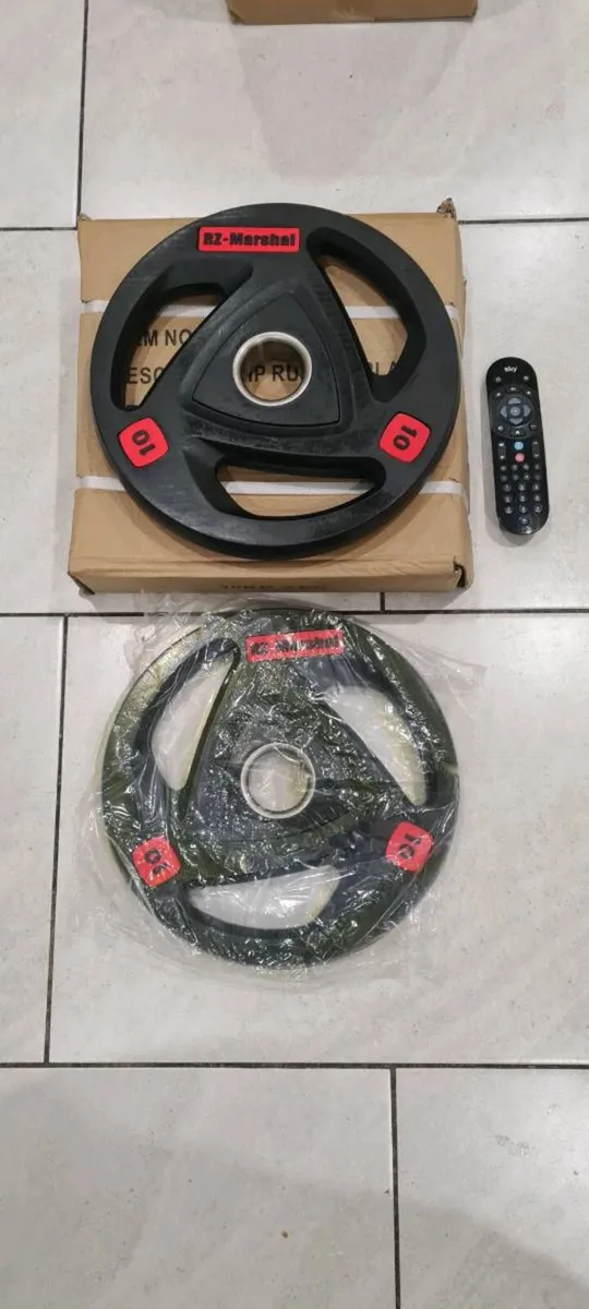 Brand new 2x10 kilo olympic weight plates - Image 4