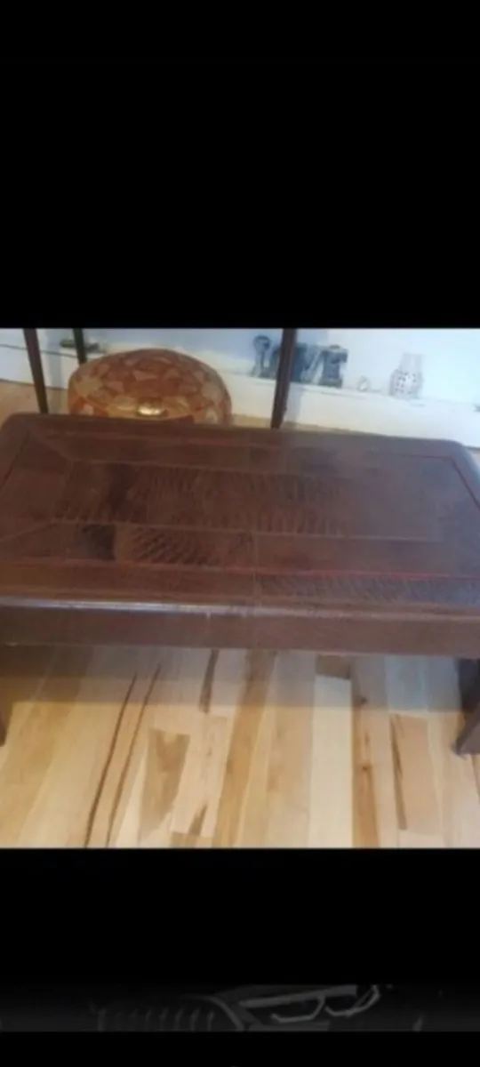 vintage coffee table in genuine crocodile - Image 1