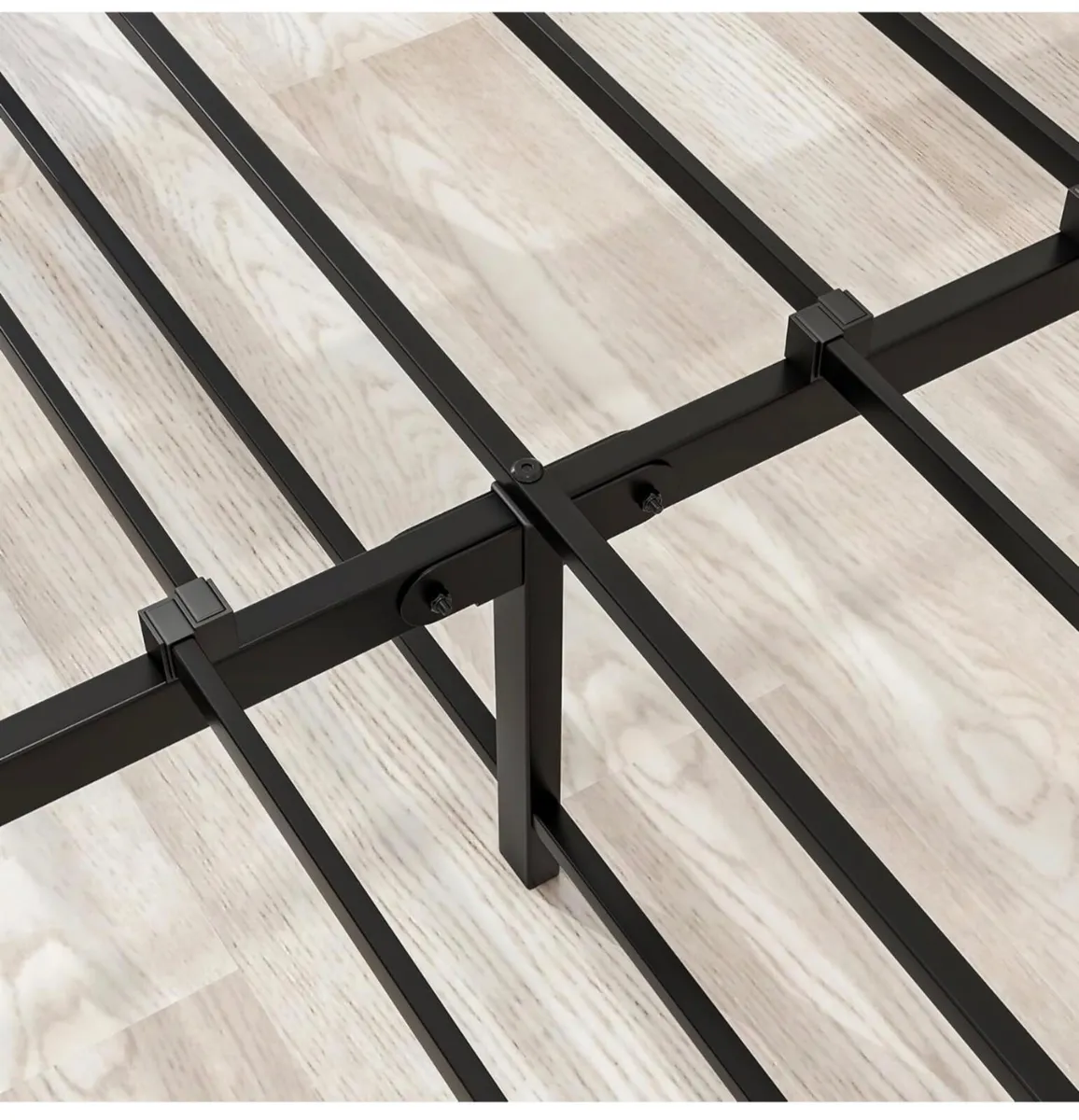 Double Bed Frame with Wooden Headboard - Image 4