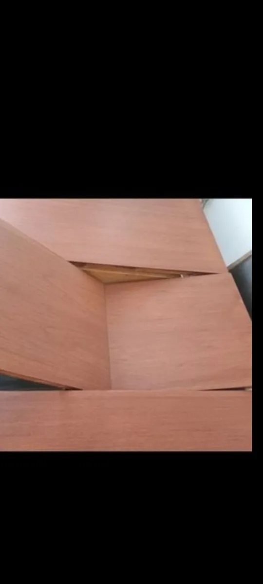 crannac mid century teak brown leather dining set - Image 3