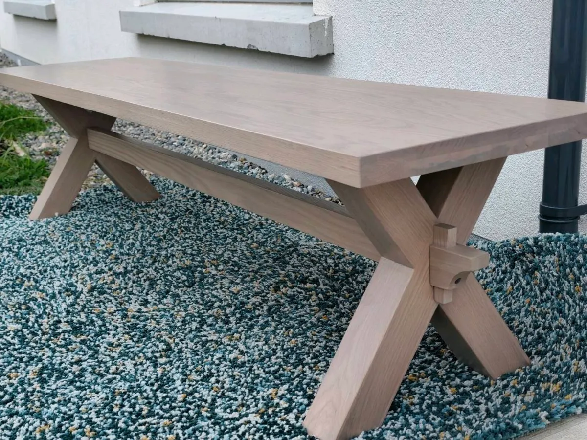 Solid Oak Bench Brand New - Image 3