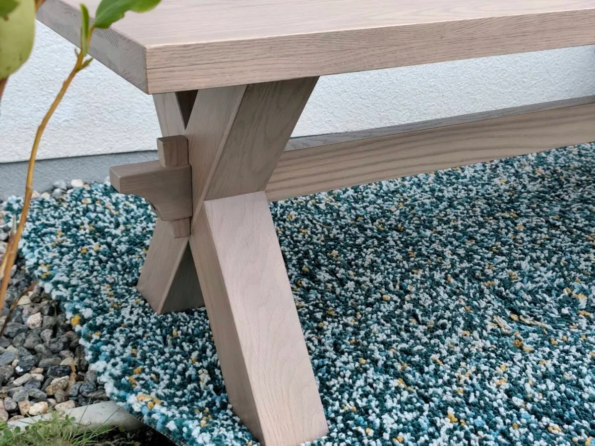 Solid Oak Bench Brand New - Image 4