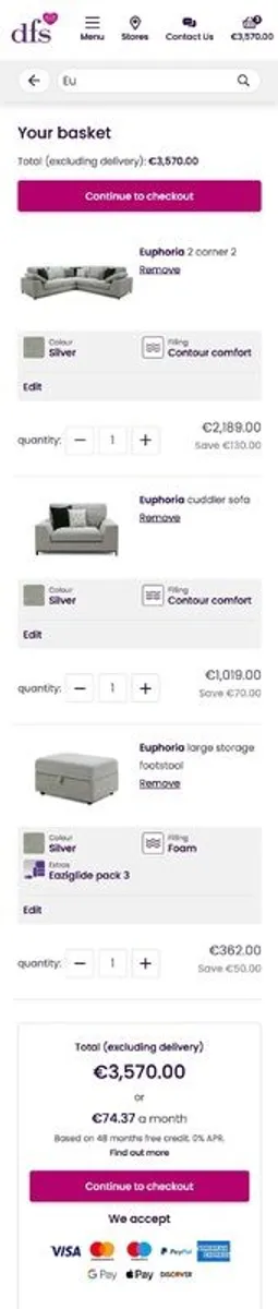 DFS Euphoria Cuddler Couch - Image 4