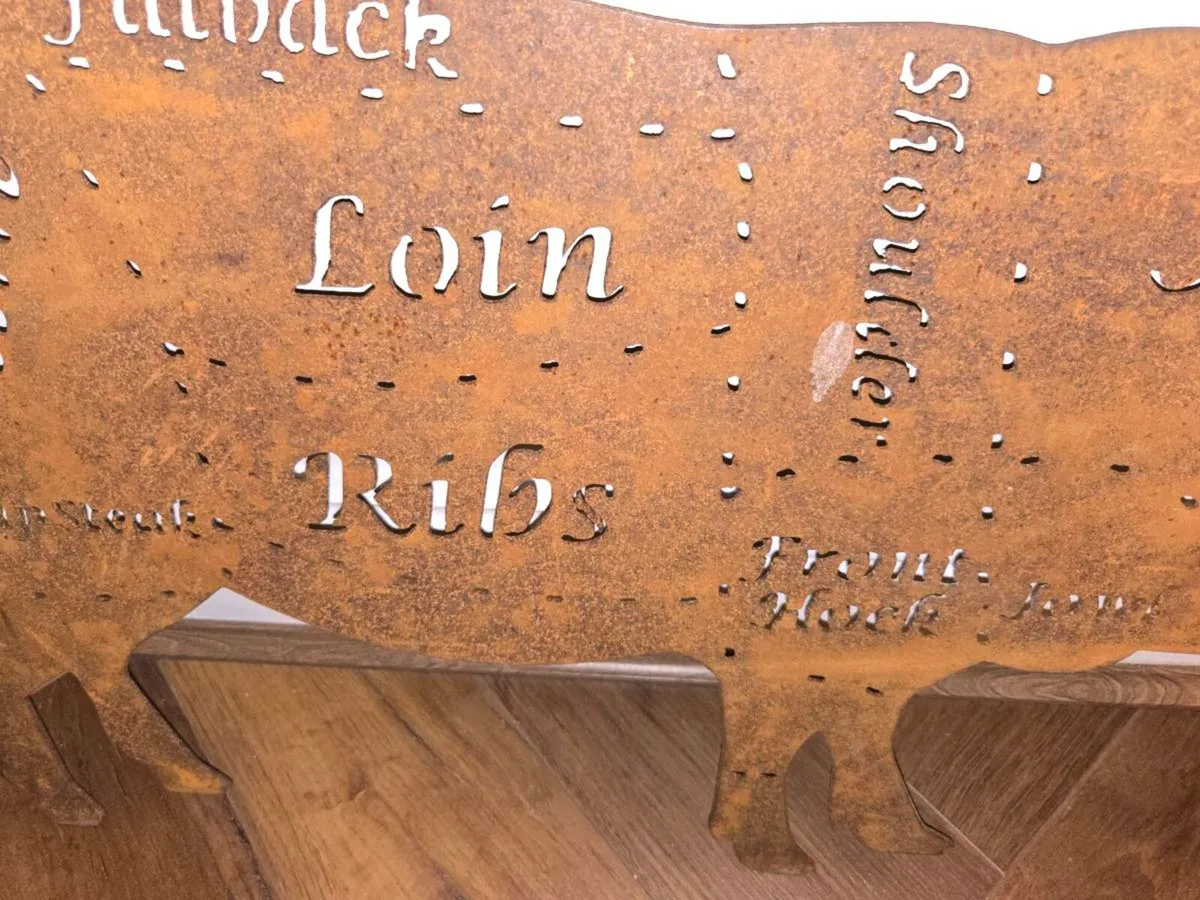 Butchers sign pig silhouette - Image 3