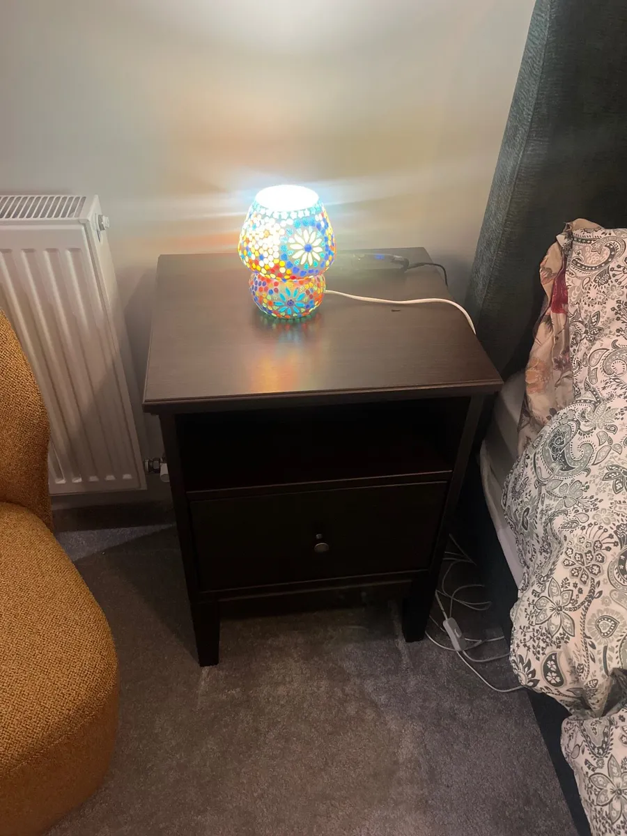 Solid bedside table x2 - Image 4