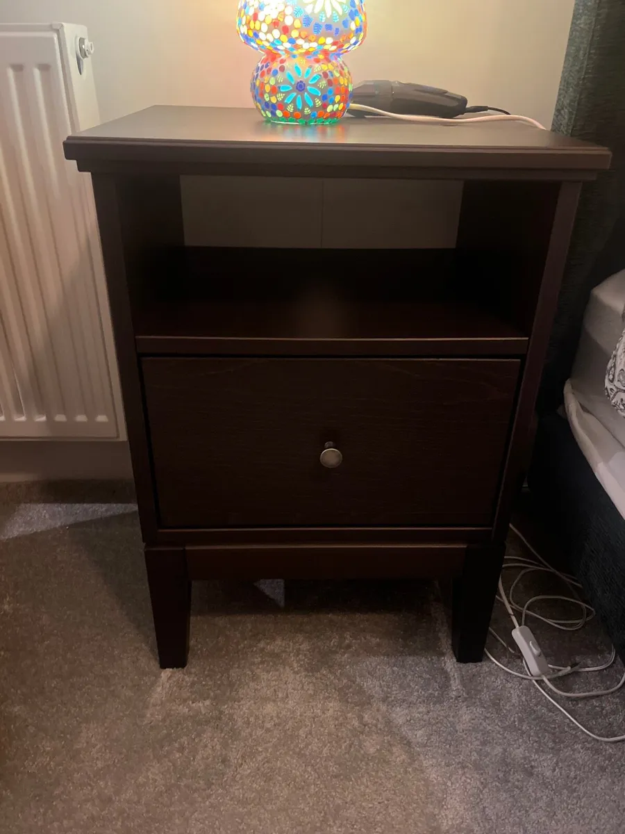 Solid bedside table x2 - Image 3