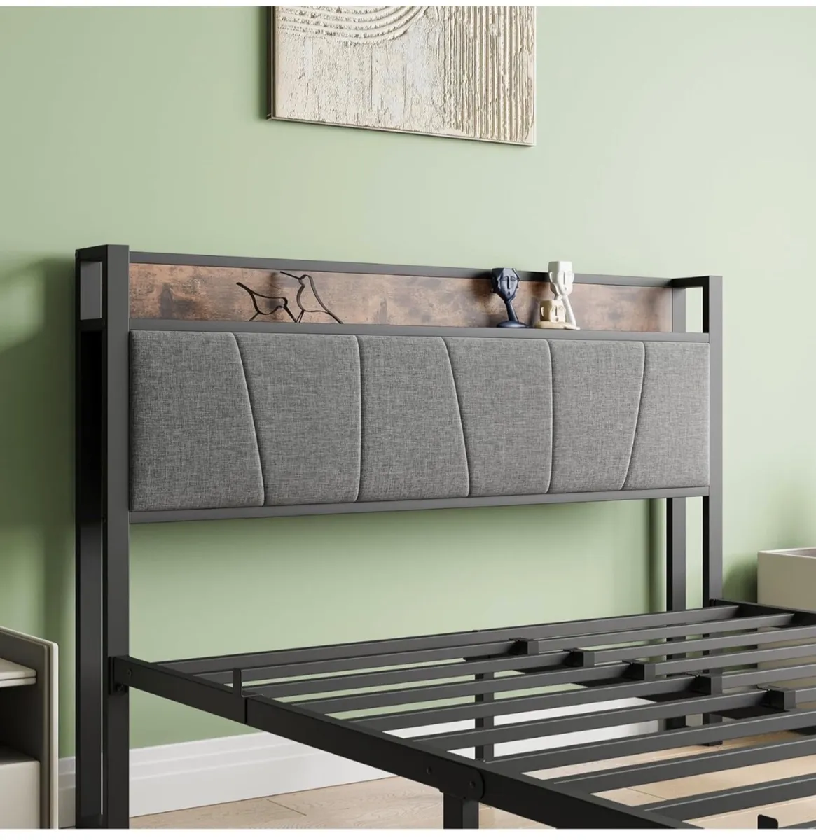 Double Bed Frames with Storage Headboard - Image 4