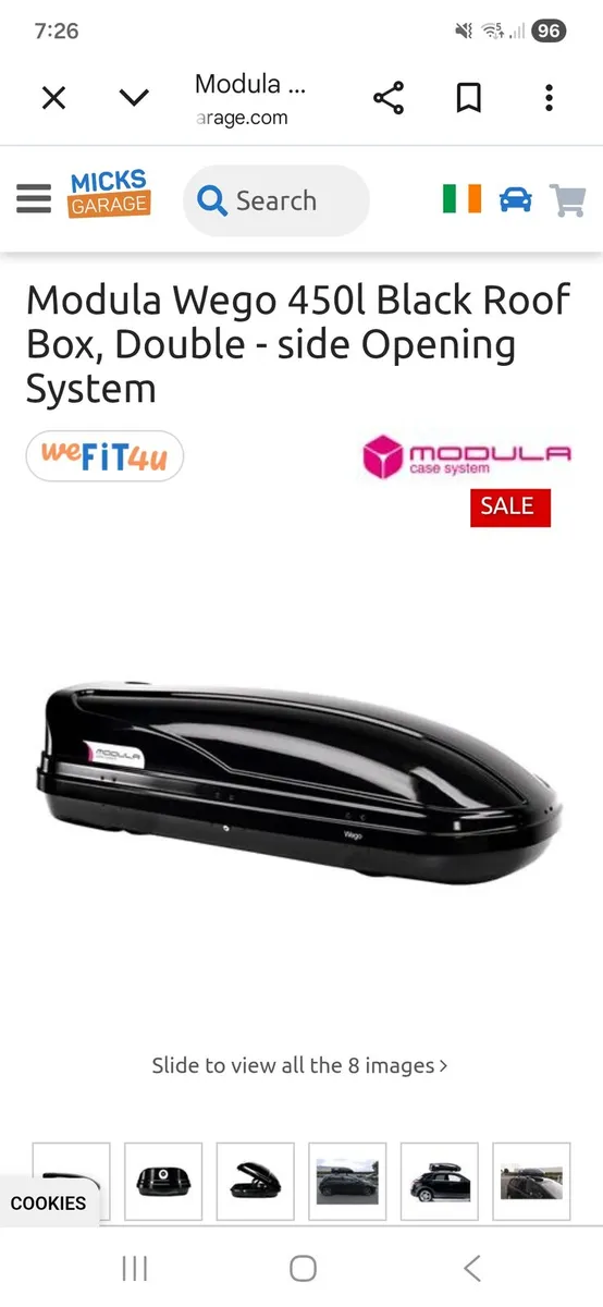 Modula 450L Roof box and roof bars - Image 2