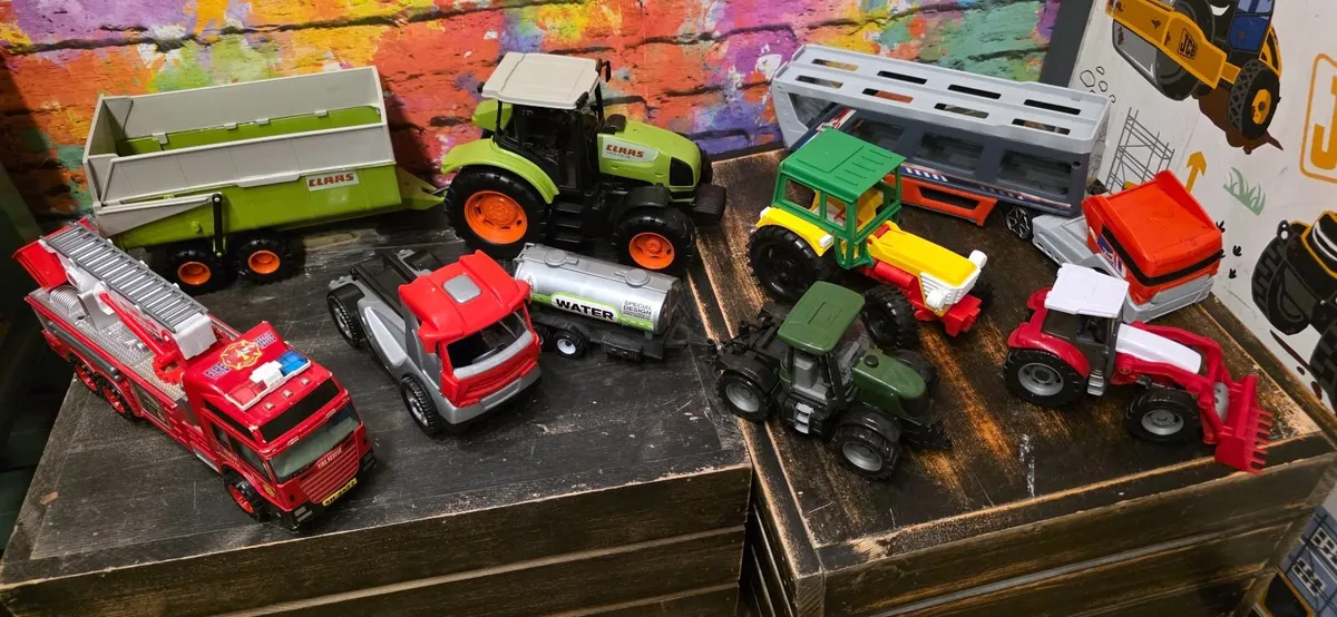 Toy cars - trucks and tractors