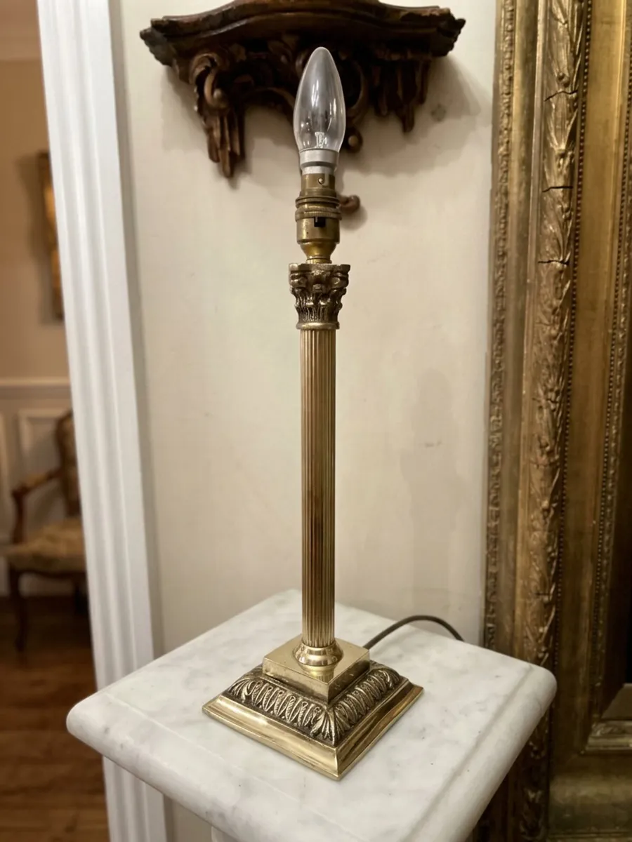 Vintage Corinthian brass lamp POSTAGE AVAILABLE - Image 1