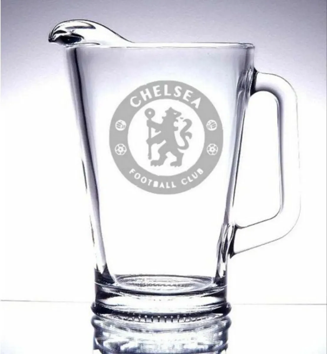 Large Vintage Glass Football Club Pitchers - Image 2