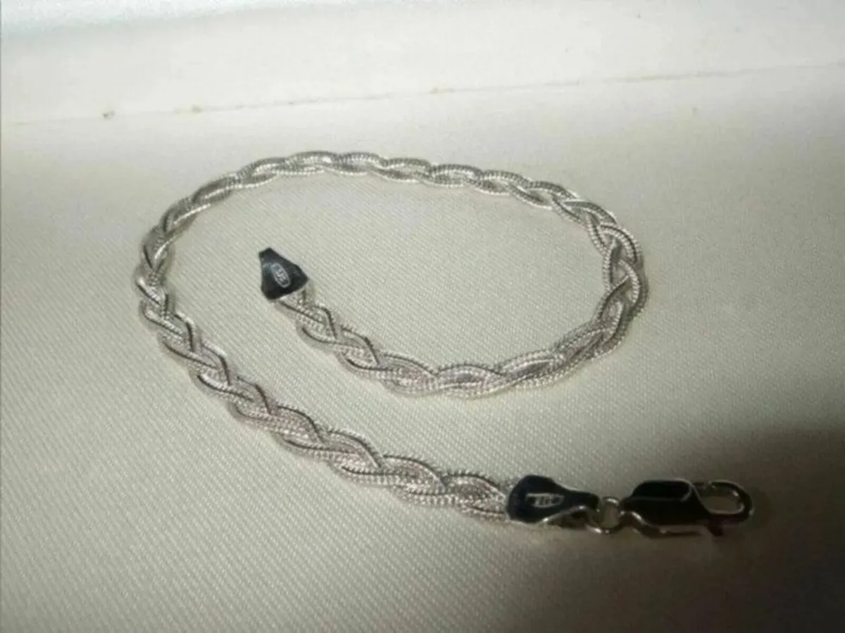 Vintage White Gold 'Weave' Bracelet - Image 2