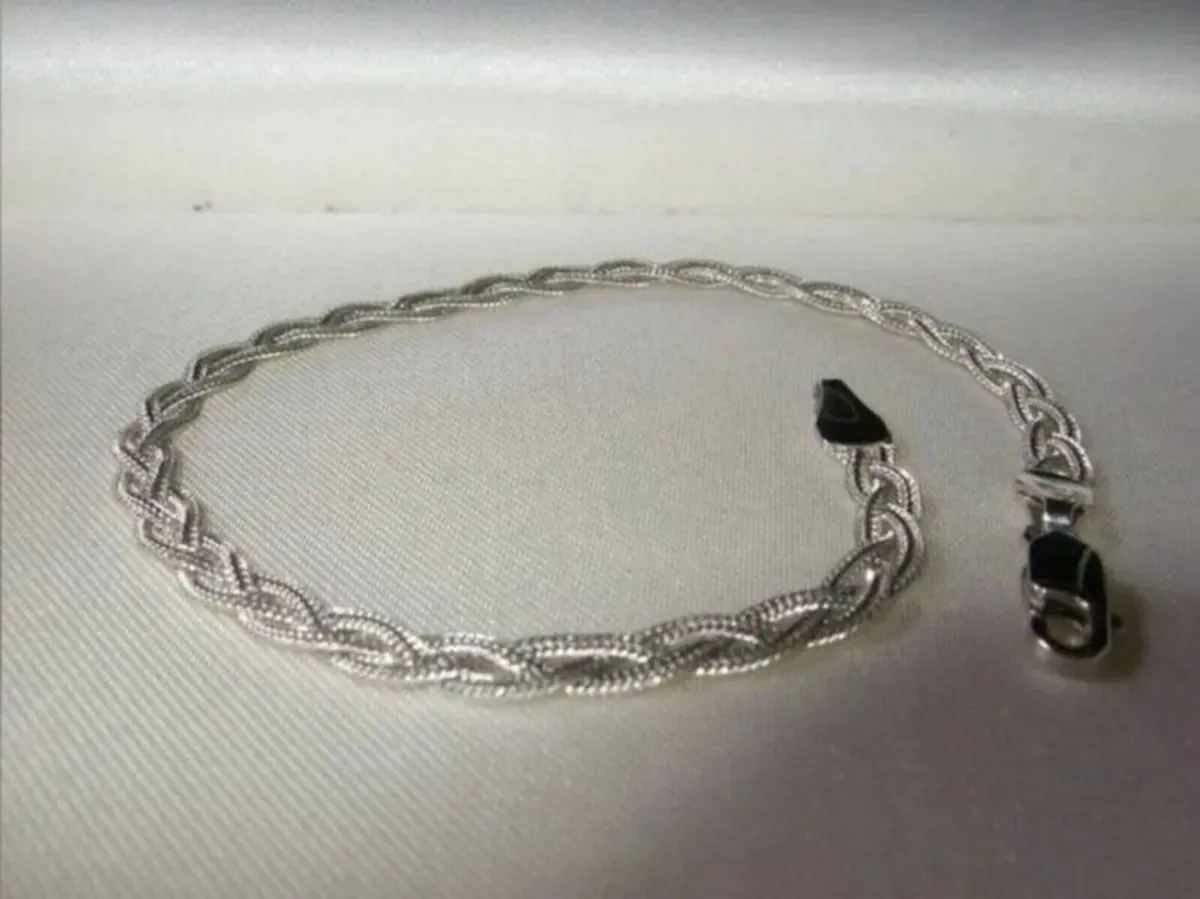 Vintage White Gold 'Weave' Bracelet - Image 3