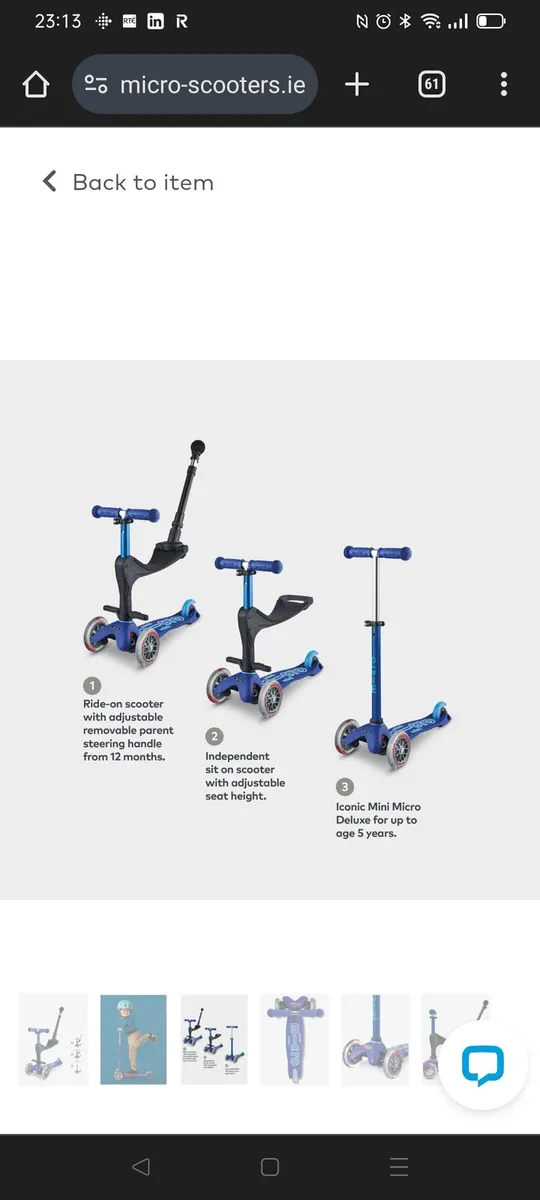 seat for mini micro scooter with push handle - Image 2