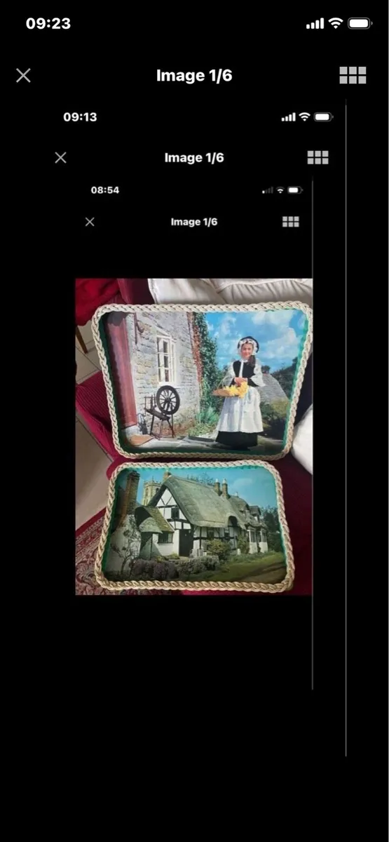 Vintage Hand Crafted Tray Set - Image 1