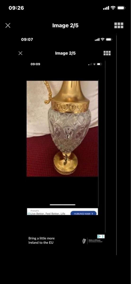 Vintage Crystal Claret Jug - Image 2