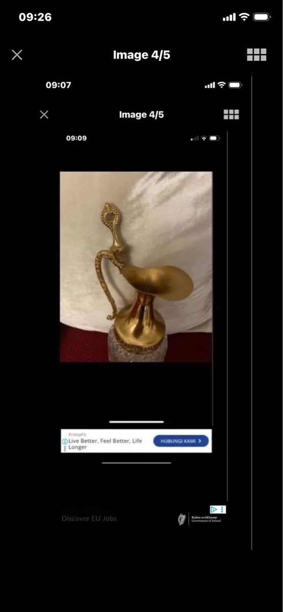 Vintage Crystal Claret Jug - Image 4