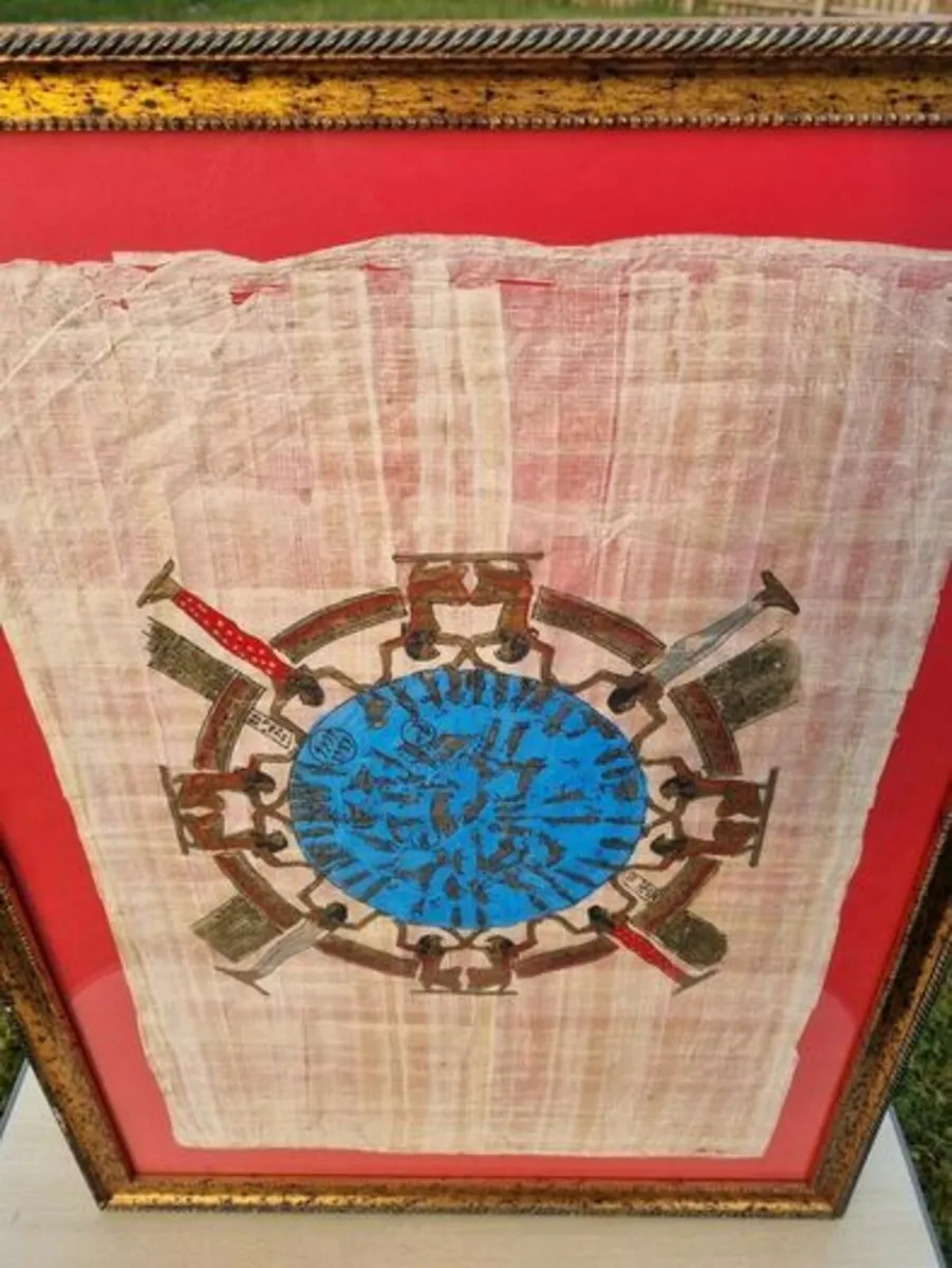 Egyptian Art Vintage Papyrus Handmade - Image 4