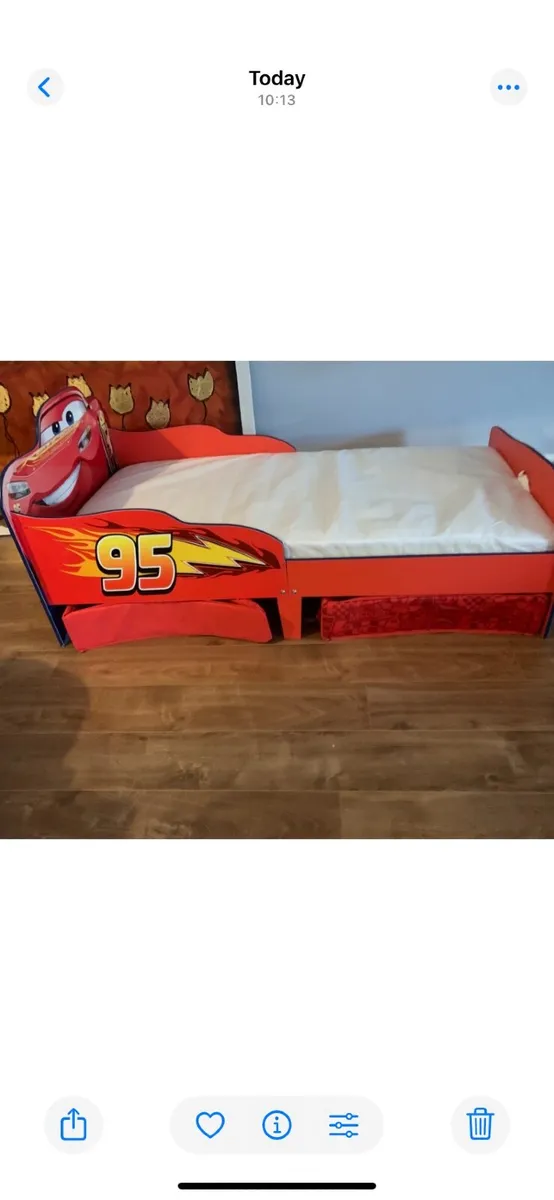 Disney Cars Lightning McQueen Toddler Bed - Image 3