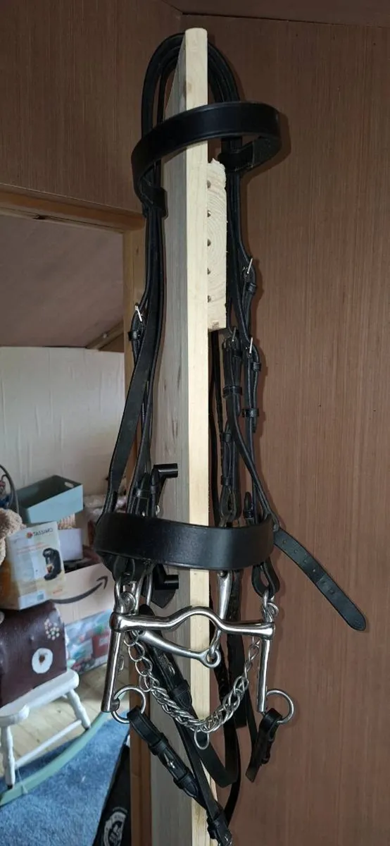 Black Double Bridle - Cob - Image 2