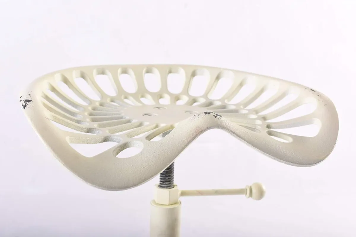 Vintage Industrial Bar Stools Cast Iron Tractor - Image 4