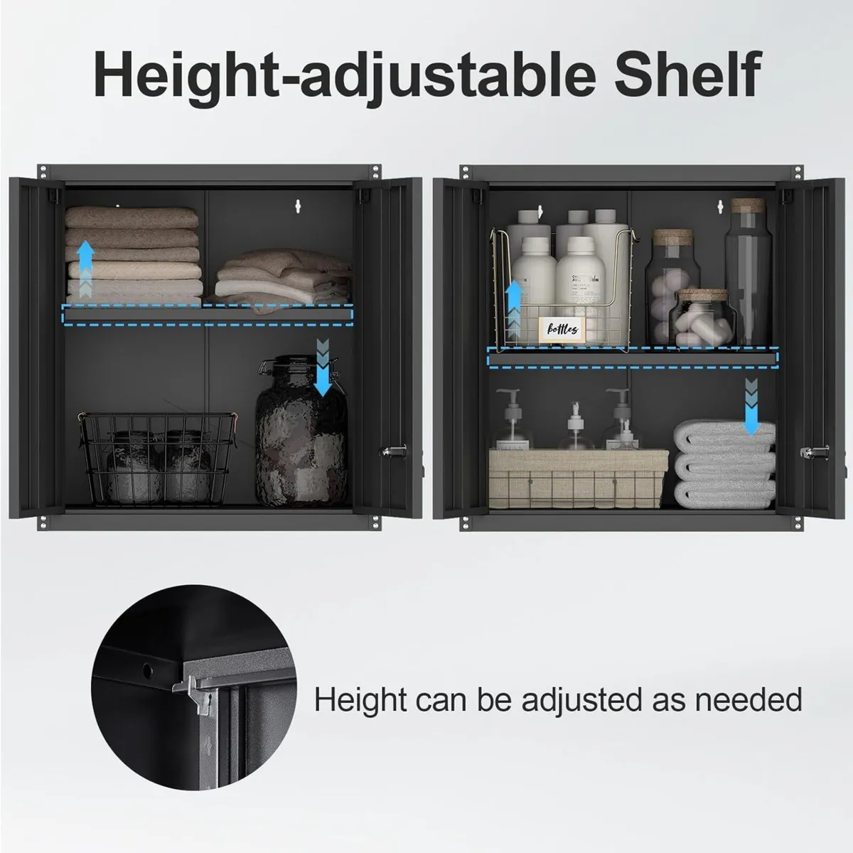 Steel Locking Wall Cabinet Hanging Metal for - Image 4